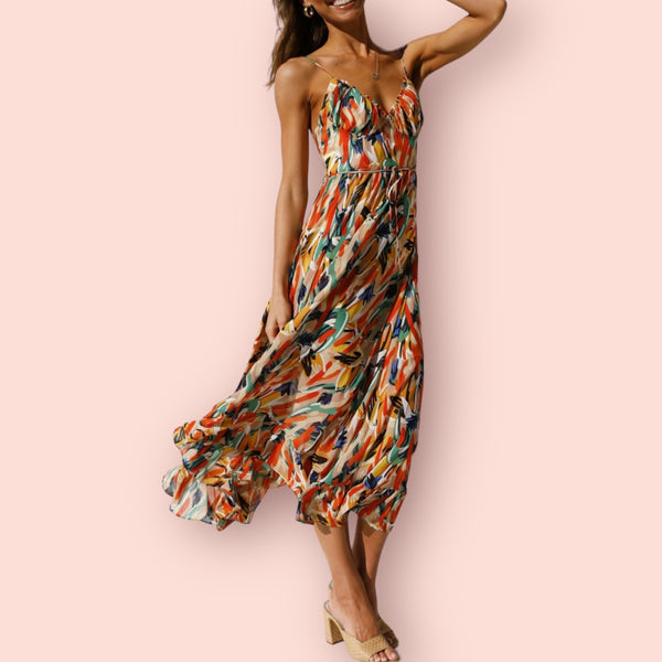 Made Just For You! Printed Sleeveless Midi Maxi Dress