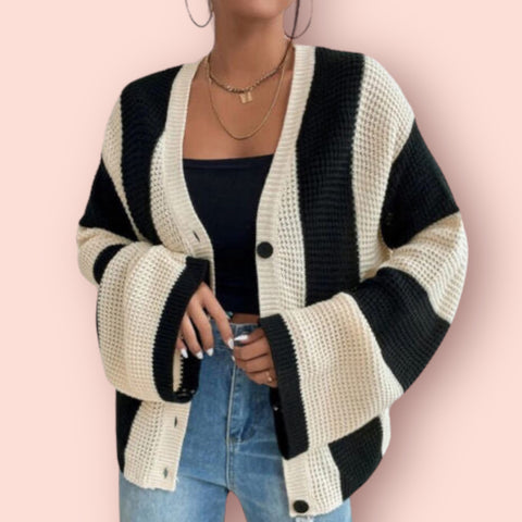 Made Just For You! Striped Button Up Cardigan